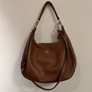 Coach Leather Harley Hobo Bag in Pebbled Leather